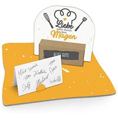 itenga Geldgeschenk I Motiv Liebe geht durch den Magen I Mitbringsel I Gutschein I Geschenkverpackung mit Bodenplatte, Geschenkkarte und Stickerbogen zum Basteln und Dekorieren itenga Geldgeschenk I Motiv Liebe geht durch den Magen I Mitbringsel I Gutschein I Geschenkverpackung mit Bodenplatte, Geschenkkarte und Stickerbogen zum Basteln und Dekorieren