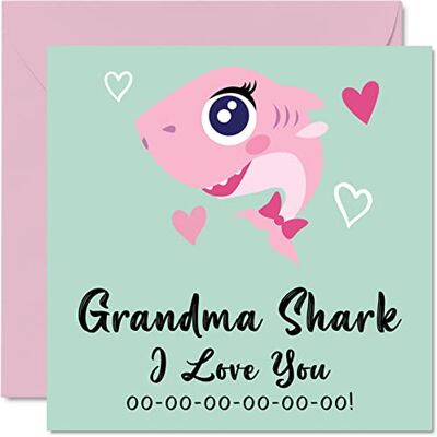 Stuff4 Geburtstagskarten für Oma, Grandma Hai Oma Muttertagskarte von Enkelin Enkel, alles Gute zum Geburtstag Oma von Kleinkind Baby Stuff4 Geburtstagskarten für Oma, Grandma Hai Oma Muttertagskarte von Enkelin Enkel, alles Gute zum Geburtstag Oma von Kleinkind Baby