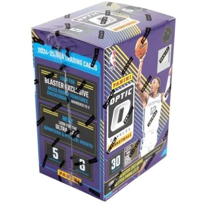 Panini 2024–25 Donruss Optic Basketball Blaster-Box, offizielle NBA-Sammelkarten, bewertete Rookies, Holo-Parallelen und Einsätze, versiegelte Einzelhandelsbox Panini 2024–25 Donruss Optic Basketball Blaster-Box, offizielle NBA-Sammelkarten, bewertete Rookies, Holo-Parallelen und Einsätze, versiegelte Einzelhandelsbox