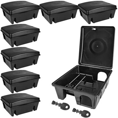 Petigi Auswahl Köderstation Ratten Mäuse Köderbox Garten Mausfalle Rattenköderbox Box Rattenfalle Rattenköderstation Kinder- Haustiersicher Mäusebox Koederbox Gift , Anzahl:8 Petigi Auswahl Köderstation Ratten Mäuse Köderbox Garten Mausfalle Rattenköderbox Box Rattenfalle Rattenköderstation Kinder- Haustiersicher Mäusebox Koederbox Gift , Anzahl:8