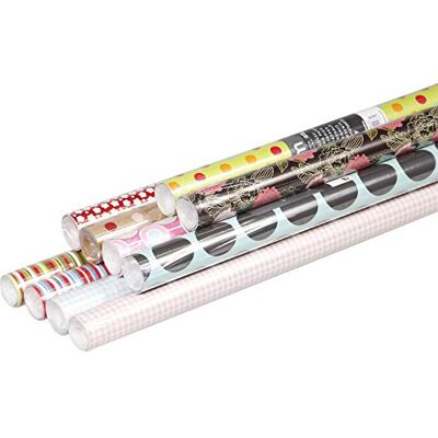 Clairefontaine 211425AMZC Packung mit 10 Rollen Geschenkpapier Excellia, 2 m x 70 cm, 80g, 1 Pack, Motive sortiert Clairefontaine 211425AMZC Packung mit 10 Rollen Geschenkpapier Excellia, 2 m x 70 cm, 80g, 1 Pack, Motive sortiert