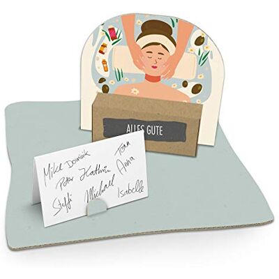 itenga Geldgeschenk I Motiv Kosmetikbehandlung/Massage I Geburtstag I Mitbringsel I Gutschein I Geschenkverpackung mit Bodenplatte, Geschenkkarte und Stickerbogen zum Basteln und Dekorieren itenga Geldgeschenk I Motiv Kosmetikbehandlung/Massage I Geburtstag I Mitbringsel I Gutschein I Geschenkverpackung mit Bodenplatte, Geschenkkarte und Stickerbogen zum Basteln und Dekorieren