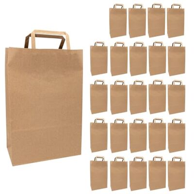 Idena 50064-25 Papiertüten mit Henkel, 25 Stück, 32 x 17 x 44 cm, Geschenktüten, Kraftpapier Tüten, Tragetasche, Braun Idena 50064-25 Papiertüten mit Henkel, 25 Stück, 32 x 17 x 44 cm, Geschenktüten, Kraftpapier Tüten, Tragetasche, Braun