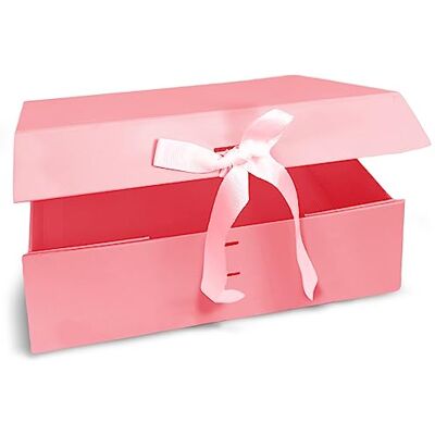 Verpackungswelt Geschenk-Box mit Deckel 31 x 22 x 15 cm Geschenk-Karton mit Magnet-Verschluss & edler Schleife Perfekt für Geburtstag, Hochzeit, Geburt Geschenk-Verpackung in Rosa Verpackungswelt Geschenk-Box mit Deckel 31 x 22 x 15 cm Geschenk-Karton mit Magnet-Verschluss & edler Schleife Perfekt für Geburtstag, Hochzeit, Geburt Geschenk-Verpackung in Rosa