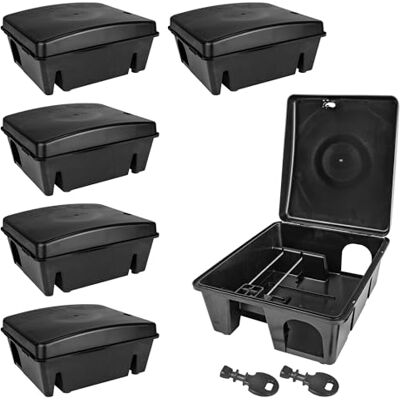 Petigi 6X Köderstation Ratten Mäuse Köderbox Garten Mausfalle Rattenköderbox Box Rattenfalle Rattenköderstation Kinder- Haustiersicher Mäusebox Koederbox Gift Petigi 6X Köderstation Ratten Mäuse Köderbox Garten Mausfalle Rattenköderbox Box Rattenfalle Rattenköderstation Kinder- Haustiersicher Mäusebox Koederbox Gift
