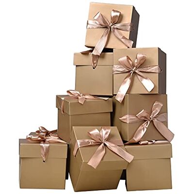 GP Geschenkbox mit Deckel und Band, 12 Stück, 15x15x15cm Geeignet für Geschenke,Geburtstage,Jubiläen,Weihnachten, Hochzeiten,Valentinstag,Feiertage und Neujahrsgeschenkboxen GP Geschenkbox mit Deckel und Band, 12 Stück, 15x15x15cm Geeignet für Geschenke,Geburtstage,Jubiläen,Weihnachten, Hochzeiten,Valentinstag,Feiertage und Neujahrsgeschenkboxen