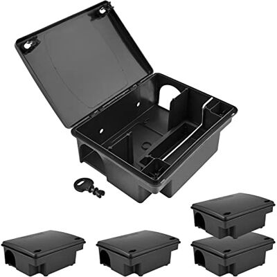 Petigi 5X Köderstation Ratten Set Köderbox Garten Box Mausfalle Mäuse Rattenköderbox Rattenköderstation Rattenfalle Kinder- Haustiersicher Koederbox Gift Petigi 5X Köderstation Ratten Set Köderbox Garten Box Mausfalle Mäuse Rattenköderbox Rattenköderstation Rattenfalle Kinder- Haustiersicher Koederbox Gift