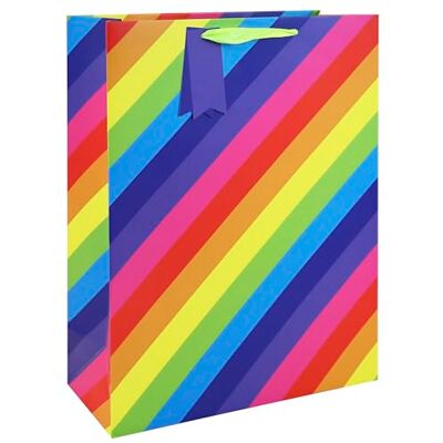 Eurowrap 37007-1WC 6 Geschenktaschen XL 33x15x45,5cm Streifen Regenbogen Eurowrap 37007-1WC 6 Geschenktaschen XL 33x15x45,5cm Streifen Regenbogen