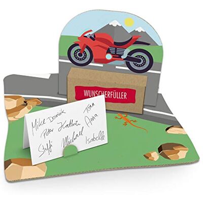 itenga Geldgeschenk I Motiv Motorrad Tour I Geburtstag I Mitbringsel I Gutschein I Geschenkverpackung mit Bodenplatte, Geschenkkarte und Stickerbogen zum Basteln und Dekorieren itenga Geldgeschenk I Motiv Motorrad Tour I Geburtstag I Mitbringsel I Gutschein I Geschenkverpackung mit Bodenplatte, Geschenkkarte und Stickerbogen zum Basteln und Dekorieren