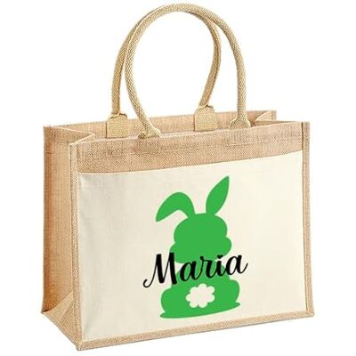 LIEBTASTISCH Ostern Jutetaschen Personalisiert Geschenkverpackung Osternest Osterkorb Hase Osterkorb Geschenktüte Frohe Ostern (Grün, S (26x22x14 cm)) LIEBTASTISCH Ostern Jutetaschen Personalisiert Geschenkverpackung Osternest Osterkorb Hase Osterkorb Geschenktüte Frohe Ostern (Grün, S (26x22x14 cm))