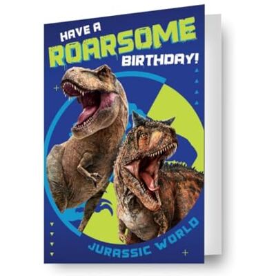 Danilo Promotions LTD Jurassic World Geburtstagskarte mit 3D-Effekt, Linsenraster, eine fantastische Karte für alle Anlässe Danilo Promotions LTD Jurassic World Geburtstagskarte mit 3D-Effekt, Linsenraster, eine fantastische Karte für alle Anlässe