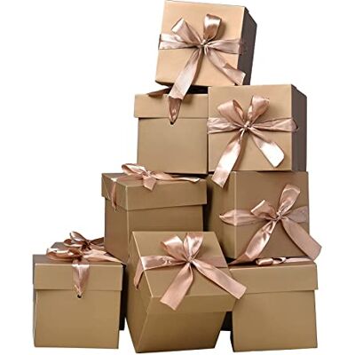 GP Geschenkbox mit Deckel und Band, 12 Stück, 10x10x10cm Geeignet für Geschenke,Geburtstage,Jubiläen,Weihnachten, Hochzeiten,Valentinstag,Feiertage und Neujahrsgeschenkboxen GP Geschenkbox mit Deckel und Band, 12 Stück, 10x10x10cm Geeignet für Geschenke,Geburtstage,Jubiläen,Weihnachten, Hochzeiten,Valentinstag,Feiertage und Neujahrsgeschenkboxen