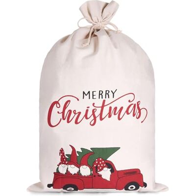 BRUBAKER Weihnachtssack Weihnachtsauto Merry Christmas 80 cm Geschenksack Weihnachten Nikolaussack Sack Baumwolle mit Kordel für Geschenke Gnom Familie im Auto mit Tannenbaum BRUBAKER Weihnachtssack Weihnachtsauto Merry Christmas 80 cm Geschenksack Weihnachten Nikolaussack Sack Baumwolle mit Kordel für Geschenke Gnom Familie im Auto mit Tannenbaum