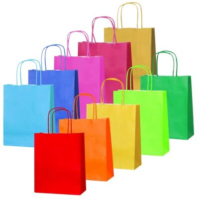 Thepaperbagstore 50 Regenbogen Kleine Papiertüten mit Henkel 18 x 22 x 8 cm Farbige, recycelbare Kraftpapiertüten für Süßigkeiten, Geschenke, Hochzeiten, Partys & Events. Thepaperbagstore 50 Regenbogen Kleine Papiertüten mit Henkel 18 x 22 x 8 cm Farbige, recycelbare Kraftpapiertüten für Süßigkeiten, Geschenke, Hochzeiten, Partys & Events.
