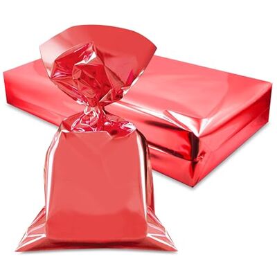 Decoraparty 50 Geschenktüten in Metallic-Rot, 35 x 50 cm, PPL-Kunststoffbeutel, elegant, glänzend, für Party, Neujahr, Geburtstag, Weihnachten, Feier, (50 Stück) Decoraparty 50 Geschenktüten in Metallic-Rot, 35 x 50 cm, PPL-Kunststoffbeutel, elegant, glänzend, für Party, Neujahr, Geburtstag, Weihnachten, Feier, (50 Stück)