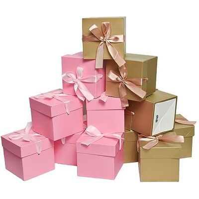 GP Geschenkbox mit Deckel und Band, 12 Stück, 10x10x10cm Geeignet für Geschenke,Geburtstage,Jubiläen,Weihnachten, Hochzeiten,Valentinstag,Feiertage und Neujahrsgeschenkboxen GP Geschenkbox mit Deckel und Band, 12 Stück, 10x10x10cm Geeignet für Geschenke,Geburtstage,Jubiläen,Weihnachten, Hochzeiten,Valentinstag,Feiertage und Neujahrsgeschenkboxen