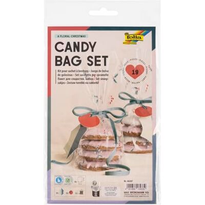 folia 46207 Candy Bag Set A FLORAL CHRISTMAS, 6 Geschenktüten mit weihnachtlichen Anhängern, inkl. 3 m Schleifenband, für Süßigkeiten und Gebäck folia 46207 Candy Bag Set A FLORAL CHRISTMAS, 6 Geschenktüten mit weihnachtlichen Anhängern, inkl. 3 m Schleifenband, für Süßigkeiten und Gebäck