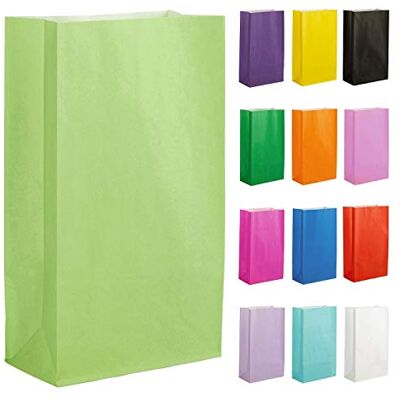 Thepaperbagstore 20 Hellgrüne Papier-Partytüten für Geschenke 14x24.5x7cm Thepaperbagstore 20 Hellgrüne Papier-Partytüten für Geschenke 14x24.5x7cm