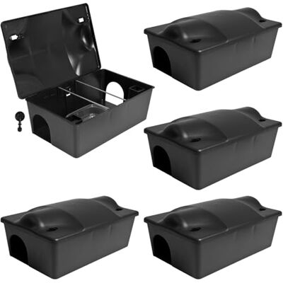 Petigi Köderstation Ratten Set Köderbox 2-10 STK. Garten Mausfalle Mäuse Rattenköderbox Box Rattenköderstation Rattenfalle Kinder- Haustiersicher Koederbox , Anzahl:5 Petigi Köderstation Ratten Set Köderbox 2-10 STK. Garten Mausfalle Mäuse Rattenköderbox Box Rattenköderstation Rattenfalle Kinder- Haustiersicher Koederbox , Anzahl:5