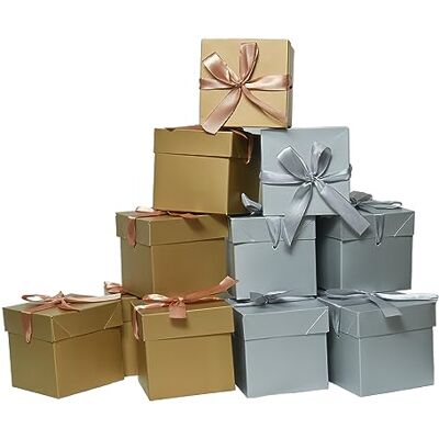 GP Geschenkbox mit Deckel und Band, 12 Stück, 10x10x10cm Geeignet für Geschenke,Geburtstage,Jubiläen,Weihnachten, Hochzeiten,Valentinstag,Feiertage und Neujahrsgeschenkboxen GP Geschenkbox mit Deckel und Band, 12 Stück, 10x10x10cm Geeignet für Geschenke,Geburtstage,Jubiläen,Weihnachten, Hochzeiten,Valentinstag,Feiertage und Neujahrsgeschenkboxen