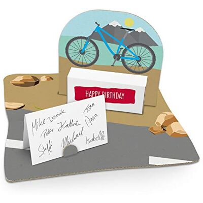 itenga Fahrrad modern Geldgeschenk Gastgeschenk Verpackung Geschenk Gutschein mit Bodenplatte, Geschenkkarte und Stickerbogen itenga Fahrrad modern Geldgeschenk Gastgeschenk Verpackung Geschenk Gutschein mit Bodenplatte, Geschenkkarte und Stickerbogen