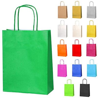Thepaperbagstore 50 Grüne Kleine Papiertüten mit Henkel 18 x 22 x 8 cm Farbige, recycelbare Kraftpapiertüten für Süßigkeiten, Geschenke, Hochzeiten, Partys & Events. Thepaperbagstore 50 Grüne Kleine Papiertüten mit Henkel 18 x 22 x 8 cm Farbige, recycelbare Kraftpapiertüten für Süßigkeiten, Geschenke, Hochzeiten, Partys & Events.