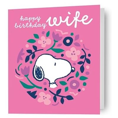 Danilo Promotions Ltd - Peanuts Snoopy Wife Birthday Card - Größe 7 x 6 Zoll - Greeting Card Danilo Promotions Ltd - Peanuts Snoopy Wife Birthday Card - Größe 7 x 6 Zoll - Greeting Card