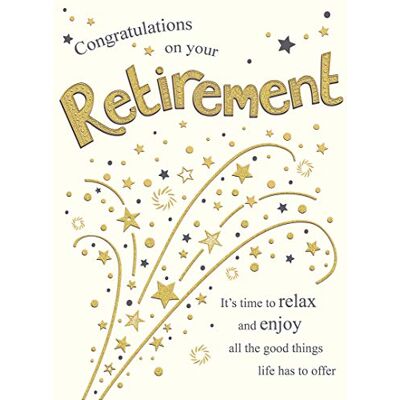 Piccadilly Greetings Group Ltd Traditionelle große Karte zum Ruhestand, 30,5 x 22,9 cm, , mehrfarbig Piccadilly Greetings Group Ltd Traditionelle große Karte zum Ruhestand, 30,5 x 22,9 cm, , mehrfarbig
