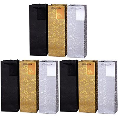 DonDon 10 Flaschentüten Geschenktüten für Weingeschenke wie Wein Prosecco und Champagner DonDon 10 Flaschentüten Geschenktüten für Weingeschenke wie Wein Prosecco und Champagner