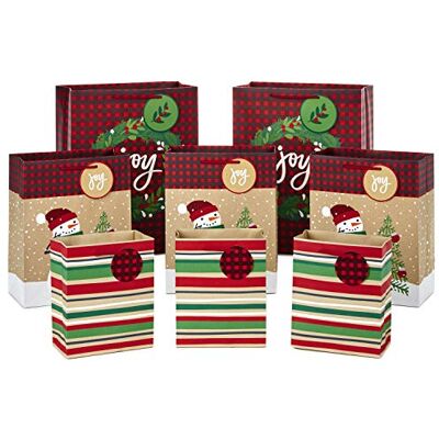 Hallmark 5XGB4894 Christmas Assorted Gift Bag Bundle (3 Small, 3 Medium, 2 Large) Geschenktasche, Papier, Weihnachtsgeschenktüten, 8 Stück Hallmark 5XGB4894 Christmas Assorted Gift Bag Bundle (3 Small, 3 Medium, 2 Large) Geschenktasche, Papier, Weihnachtsgeschenktüten, 8 Stück