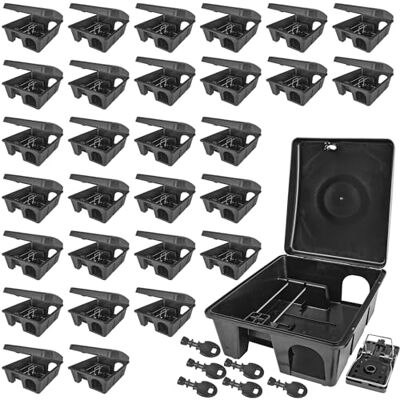 Petigi Auswahl Köderstation Ratten Mäuse Köderbox Schlagfalle Garten Mausfalle Rattenköderbox Box Rattenfalle Rattenköderstation Kinder- Haustiersicher Koederbox Gift , Anzahl:30 Petigi Auswahl Köderstation Ratten Mäuse Köderbox Schlagfalle Garten Mausfalle Rattenköderbox Box Rattenfalle Rattenköderstation Kinder- Haustiersicher Koederbox Gift , Anzahl:30