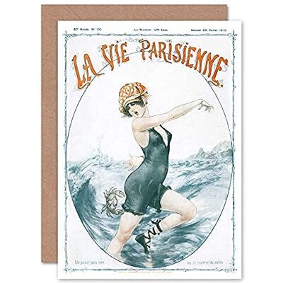 Artery8 La Vie Parisienne Beach Swimming Crab Vintage Magazin Weihnachtskarte Artery8 La Vie Parisienne Beach Swimming Crab Vintage Magazin Weihnachtskarte