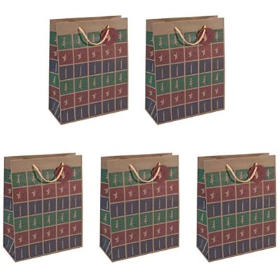 Sigel Kraftpapier Geschenktüten Cut-out Stil groß 33 x 26 cm 5er Set GT043/5, Farben in Grün Rot und Violett zu Weihnachten Sigel Kraftpapier Geschenktüten Cut-out Stil groß 33 x 26 cm 5er Set GT043/5, Farben in Grün Rot und Violett zu Weihnachten