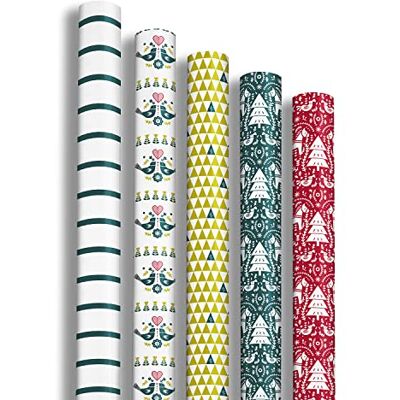 Clairefontaine 201936AMZC Karton mit 12 Rollen Geschenkpapier Excellia 2mx0m70 80g, sortierte Motiven Flora Clairefontaine 201936AMZC Karton mit 12 Rollen Geschenkpapier Excellia 2mx0m70 80g, sortierte Motiven Flora
