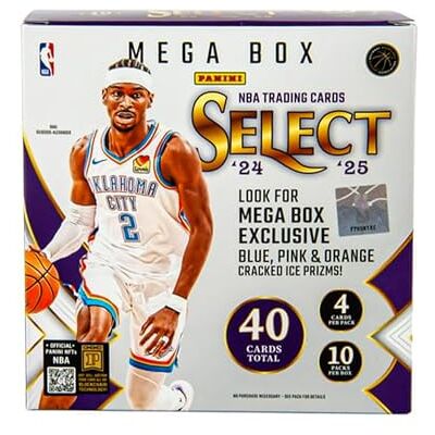 Panini 2024–25 Select, NBA-Basketball-Mega-Box, offizielle Sammelkarten, Exklusive Blaue und rote Preise, Rookie-Karten und Einsätze, versiegelte Box Panini 2024–25 Select, NBA-Basketball-Mega-Box, offizielle Sammelkarten, Exklusive Blaue und rote Preise, Rookie-Karten und Einsätze, versiegelte Box