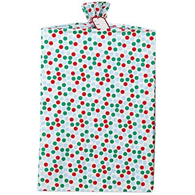 American Greetings Jumbo-Geschenktüte aus Kunststoff, Rot mit grünen Punkten American Greetings Jumbo-Geschenktüte aus Kunststoff, Rot mit grünen Punkten