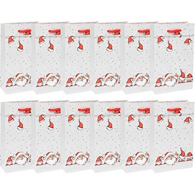 Idena 90813 Geschenktüten Weihnachtsmann Session, 12 Stück, 11 x 18 x 5 cm, Papiertüten, Geschenktaschen Idena 90813 Geschenktüten Weihnachtsmann Session, 12 Stück, 11 x 18 x 5 cm, Papiertüten, Geschenktaschen