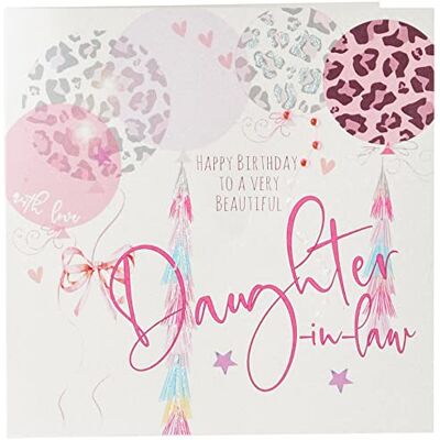 White Cotton Cards "Happy Birthday to A sehr schöne Schwiegertochter Your Birthday, handgefertigt, Pink White Cotton Cards "Happy Birthday to A sehr schöne Schwiegertochter Your Birthday, handgefertigt, Pink