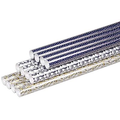 Clairefontaine 211423AMZC Packung mit 12 Rollen Geschenkpapier Excellia, 2 m x 70 cm, 80g, 1 Pack, Let go, Motive sortiert Clairefontaine 211423AMZC Packung mit 12 Rollen Geschenkpapier Excellia, 2 m x 70 cm, 80g, 1 Pack, Let go, Motive sortiert