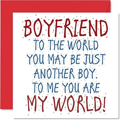 Stuff4 Schöne Geburtstagskarten den Freund, Boyfriend You Are My World Happy Birthday Card von Freundin Freund Geburtstagsgeschenke 145 mm x 145 mm Junge Geburtstagskarte Grußkarten Geschenk Stuff4 Schöne Geburtstagskarten den Freund, Boyfriend You Are My World Happy Birthday Card von Freundin Freund Geburtstagsgeschenke 145 mm x 145 mm Junge Geburtstagskarte Grußkarten Geschenk