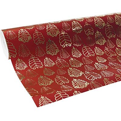 Clairefontaine 211739C Geschenkpapier Premium (50x0,70m, 80g/qm) 1 Rolle Weihnachten Rot/Gold Clairefontaine 211739C Geschenkpapier Premium (50x0,70m, 80g/qm) 1 Rolle Weihnachten Rot/Gold