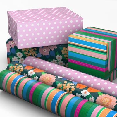 Hallmark 3 Mini Rollen Geschenkpapier, 44,5 cm breit, 45 Quadratfuß Hallmark 3 Mini Rollen Geschenkpapier, 44,5 cm breit, 45 Quadratfuß
