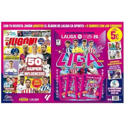 Panini La Liga Veröffentlichungsset 2025-2026, LaLiga EA Sports Karteikartei mit 5 Umschlägen (40 Karten), Spielmagazin, offizielle Sammlung, Geschenk Panini La Liga Veröffentlichungsset 2025-2026, LaLiga EA Sports Karteikartei mit 5 Umschlägen (40 Karten), Spielmagazin, offizielle Sammlung, Geschenk