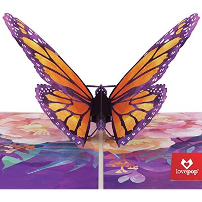 Lovepop 3D Pop-Up Karte Monarch Schmetterling Grußkarte für Geburtstag Frühling, Muttertag, Jahrestag inkl. Umschlag & Versteckfach für Geld & Gutscheine Lovepop 3D Pop-Up Karte Monarch Schmetterling Grußkarte für Geburtstag Frühling, Muttertag, Jahrestag inkl. Umschlag & Versteckfach für Geld & Gutscheine