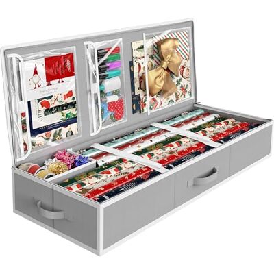 Simple Houseware Geschenkpapier-Aufbewahrungsbehälter Geschenkverpackung Aufbewahrung Grau 104 x 41 x 15 cm Weihnachten & Geburtstag Simple Houseware Geschenkpapier-Aufbewahrungsbehälter Geschenkverpackung Aufbewahrung Grau 104 x 41 x 15 cm Weihnachten & Geburtstag