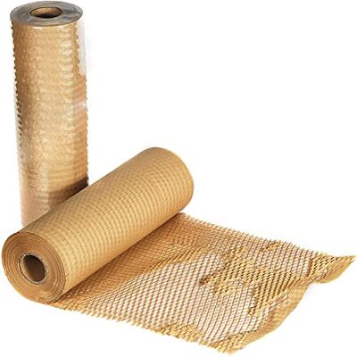 helpers lab Wabenpapier, Verpackung Papier Verpackungsmaterial für empfindliche Gegenstände Puffermaterial für den Versand Kraftpapierrolle 50CM x 30M natürliches Recyclingpapier 80 g/m² helpers lab Wabenpapier, Verpackung Papier Verpackungsmaterial für empfindliche Gegenstände Puffermaterial für den Versand Kraftpapierrolle 50CM x 30M natürliches Recyclingpapier 80 g/m²