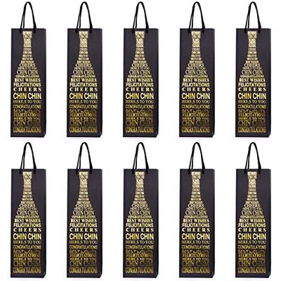 DonDon 10 Flaschentüten Geschenktüten für Weingeschenke wie Wein Prosecco und Champagner DonDon 10 Flaschentüten Geschenktüten für Weingeschenke wie Wein Prosecco und Champagner