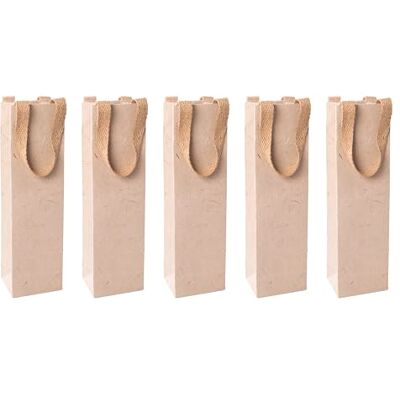 Sigel Flaschen Geschenktüten Jutefaserpapier beige 35,5 x 10 cm 5er Set ET015/5, mit Bodeneinlage und breiten Jutegriffen für Wein und Geschenkflaschen Sigel Flaschen Geschenktüten Jutefaserpapier beige 35,5 x 10 cm 5er Set ET015/5, mit Bodeneinlage und breiten Jutegriffen für Wein und Geschenkflaschen
