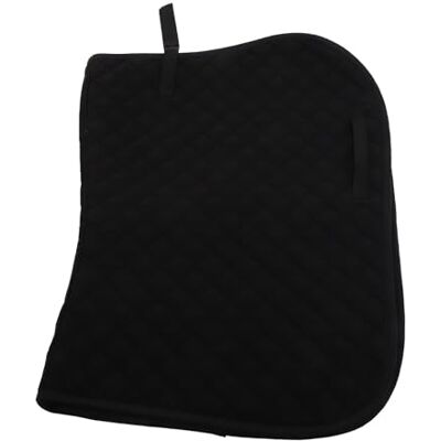 ENWWCH Horse Stables Schabrackenpolster for Den Sitz Für Pferde Abdeckung Reitzubehör aus schwarzem Polyester ENWWCH Horse Stables Schabrackenpolster for Den Sitz Für Pferde Abdeckung Reitzubehör aus schwarzem Polyester