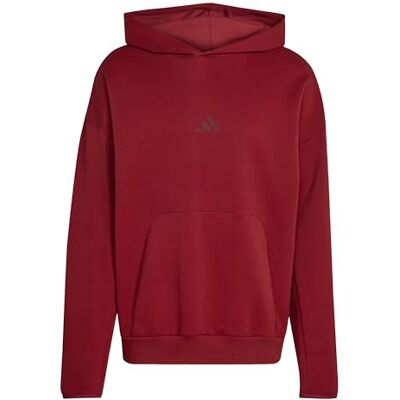 Adidas Men's Future Icons SMALL Logo Hoodie, Active Maroon, XS Adidas Men's Future Icons SMALL Logo Hoodie, Active Maroon, XS
